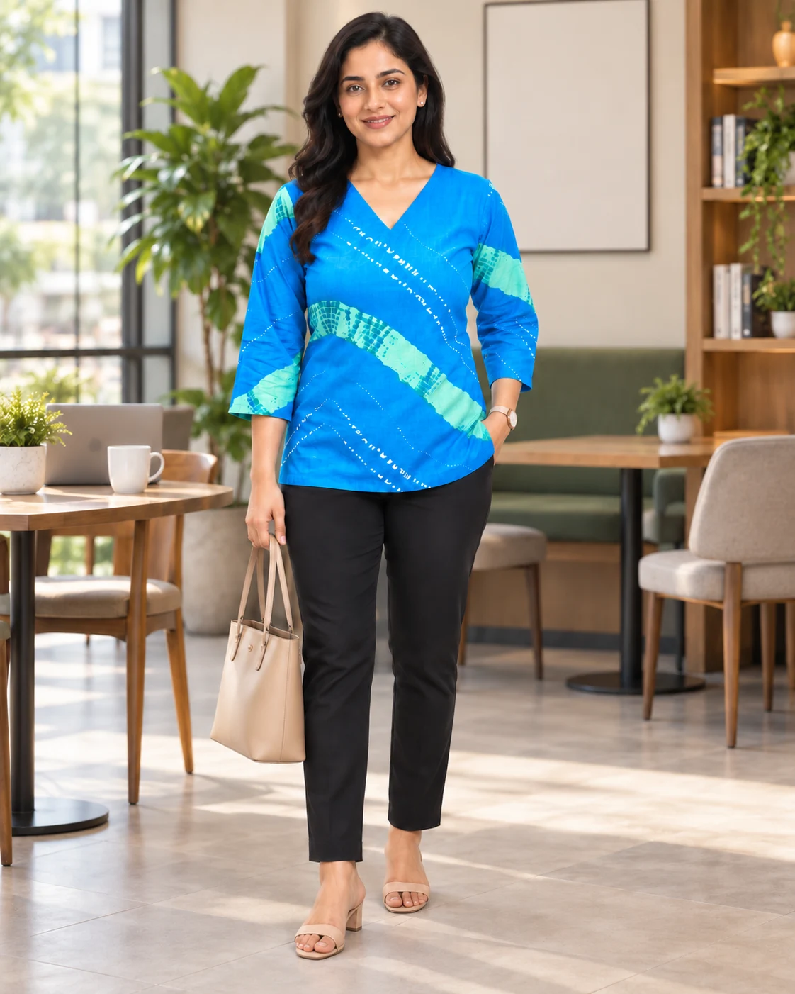 Cobalt Mint Tie-Dye Tunic Top