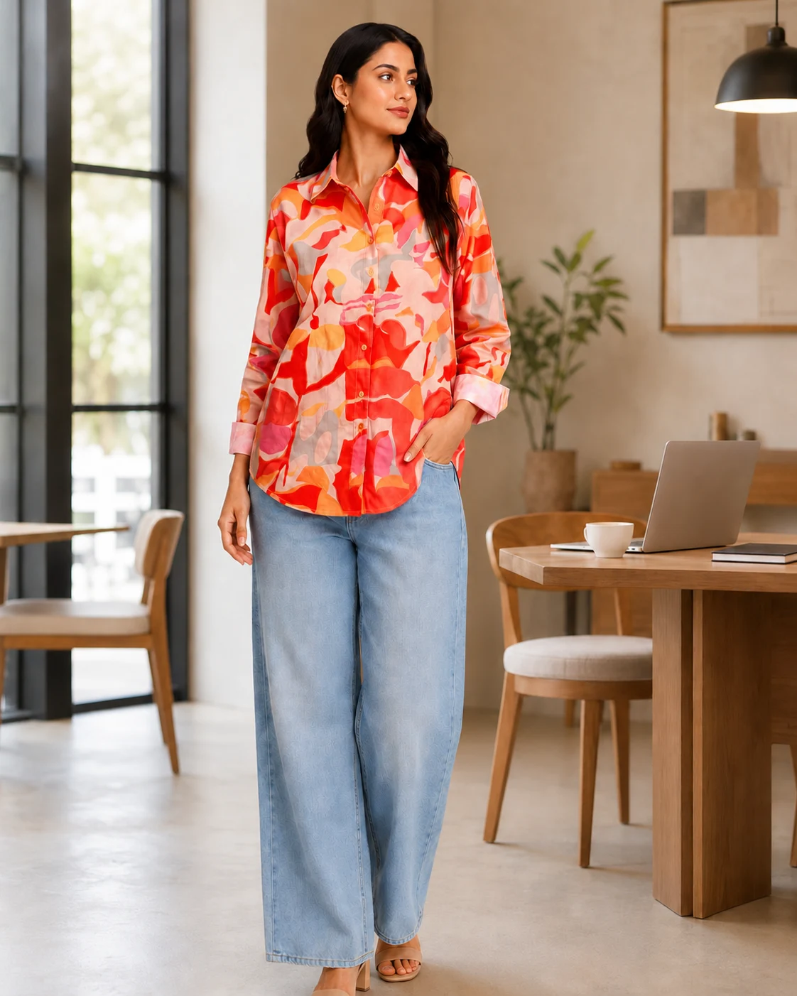 Abstract Cotton Shirt