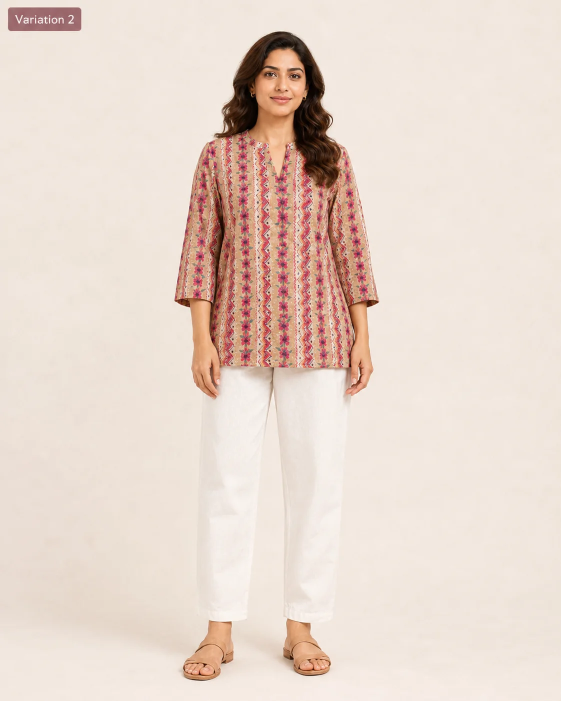 Blush Lotus Short Kurti